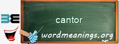 WordMeaning blackboard for cantor